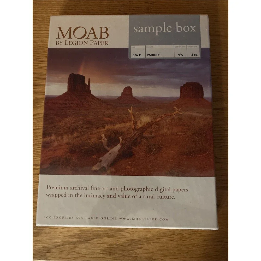 Moab 8.5 x 11-in. General Sampler Box 24 Photographic Digital Paper Sealed NEW